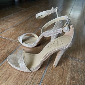 ShuShop Nightlife Champagne Glitter high heels